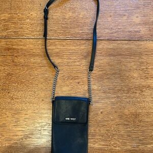 Nine West Black Belt Bag with Chain Strap